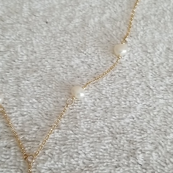 New Ralph Lauren Faux Pearl Y Necklace - Picture 5 of 7